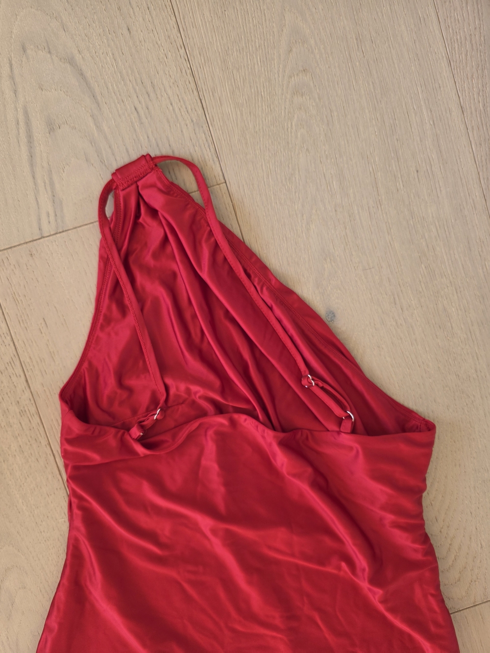 OYS Red Satin Mini Dress | Medium | NWT - Picture 4 of 6